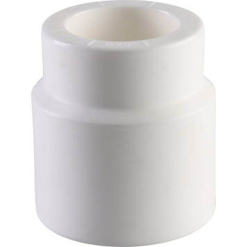 Переходная муфта Политэк 40х25 для сварки полипропиленовых труб (белая)-1
