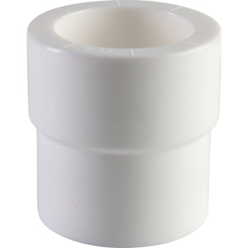 Переходная муфта Политэк 40х32 для сварки полипропиленовых труб (белый)-1