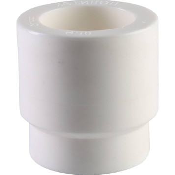 Муфта переходная Политэк 50х32 для полипропиленовых труб под сварку (белая)-2
