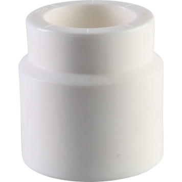 Муфта переходная Политэк 50х32 для полипропиленовых труб под сварку (белая)-3