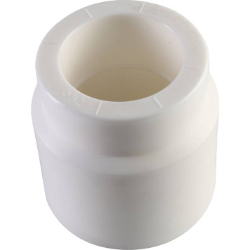 Муфта переходная Политэк 50х32 для полипропиленовых труб под сварку (белая)-4