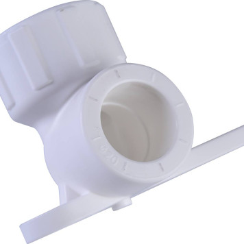 Настенный комплект Политэк 20х1/2 для смесителя полипропиленовых труб под сварку (белый)-4