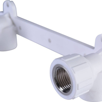 Настенный комплект Политэк 20х1/2 для смесителя полипропиленовых труб под сварку (белый)-5