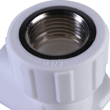 Настенный комплект Политэк 20х1/2 для смесителя полипропиленовых труб под сварку (белый)-6