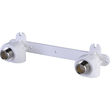 Настенный комплект Политэк 25х1/2 для смесителя полипропиленовых труб с резьбой под сварку (белый)