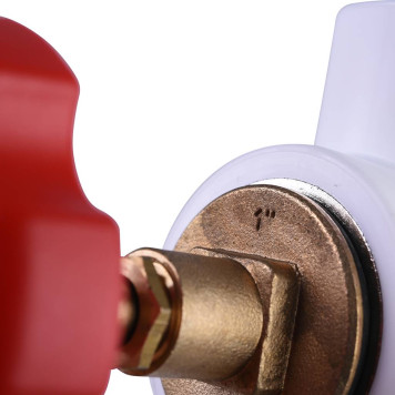 Вентиль Политэк для полипропиленовых труб d=40 (белый) под сварку-4