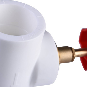 Вентиль Политэк для полипропиленовых труб d=40 (белый) под сварку-5