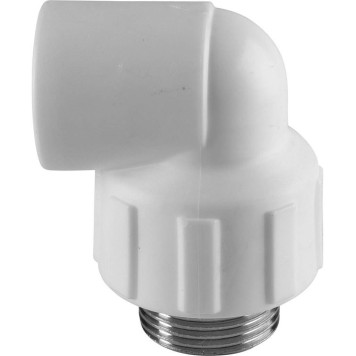 Угольник Политэк 20x3/4 с наружной резьбой для сварки полипропиленовых труб (белый)-5