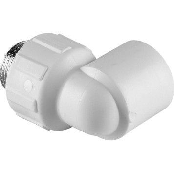 Угольник Политэк 25x3/4 с наружной резьбой для сварки полипропиленовых труб (белый)-3