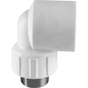 Угольник Политэк 32x3/4 с наружной резьбой для сварки полипропиленовых труб (белый)-5