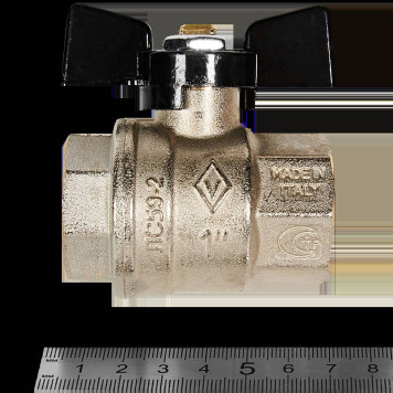 Шаровой кран BUGATTI Oregon с ручкой-бабочкой и внутренней резьбой 1&-2