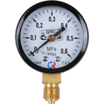 Манометр РОСМА ТМ-210Р.00 G1/4 0-0,6МРа кл. 2,5 50 мм. стальной корпус 150°