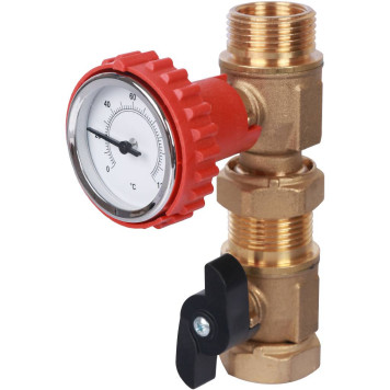 Насосная группа STOUT SDG-0001 с прямым контуром 3/4 без насоса в теплоизоляции-5