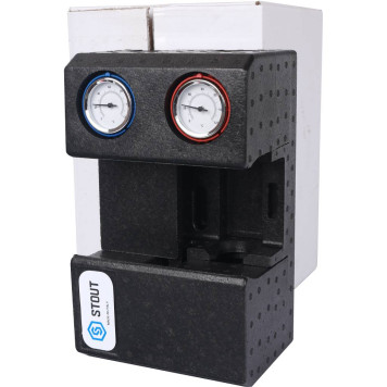 Насосная группа STOUT SDG-0001 с прямым контуром 3/4 без насоса в теплоизоляции-6