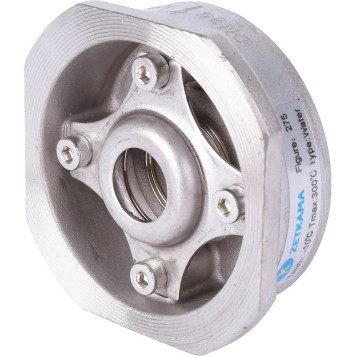 Клапан обратный пружинный нержавеющий 275I Ду25 Ру40 межфланцевый Tmax=300 Zetkama-4