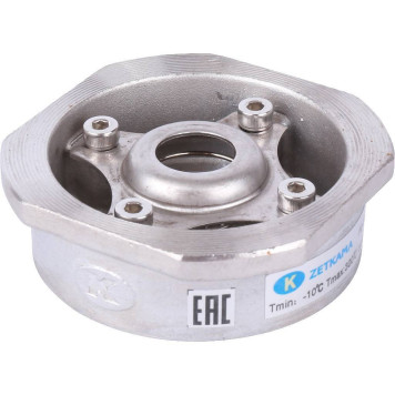 Клапан обратный пружинный нержавеющий 275I Ду25 Ру40 межфланцевый Tmax=300 Zetkama-6