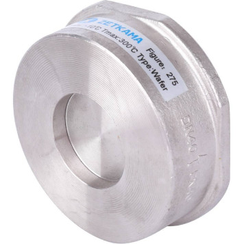 Клапан обратный пружинный нержавеющий Zetkama 275I040E51 Ду40 Ру40 Tmax=300