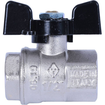 Шаровой кран BUGATTI New Jersey с ручкой-бабочкой, внутренняя резьба 1/2&-1