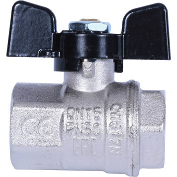 Шаровой кран BUGATTI New Jersey с ручкой-бабочкой, внутренняя резьба 1/2&-3