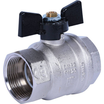 Шаровой кран BUGATTI New Jersey, ручка-бабочка, внутренняя резьба 1 1/4.-1