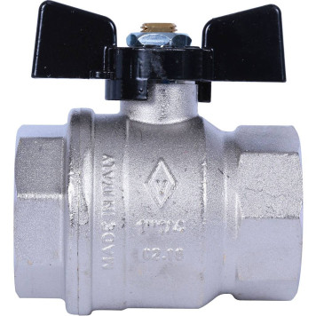 Шаровой кран BUGATTI New Jersey, ручка-бабочка, внутренняя резьба 1 1/4.-4