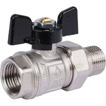 Кран шаровой с полусгоном BUGATTI New Jersey, внут-наруж резьба 1/2&-1