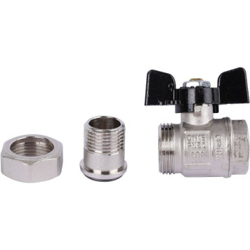 Кран шаровой с полусгоном BUGATTI New Jersey, внут-наруж резьба 1/2&-6