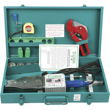 Сварочный аппарат CANDAN CM-01 SET-WV (850+650 Вт) + комплект матриц 20-40 (75) мм в ящике (CM-01 SET-WV)