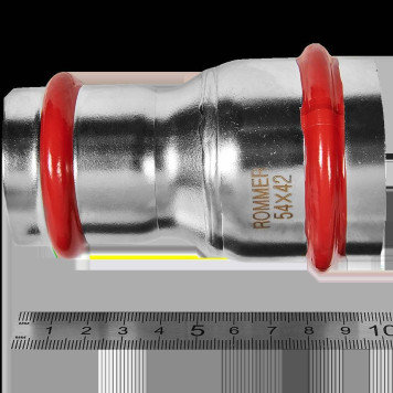 Муфта ROMMER переходная, 54х42, из нержавеющей стали прессовой (RSS-0018-005442)-1