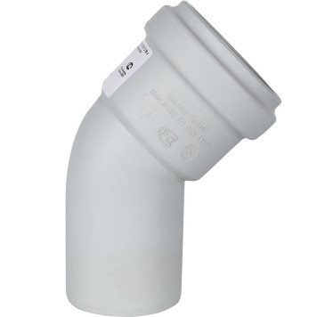 Отвод канализационный бесшумный STOUT D 58 х 45° SKB-0010-005845 (SKB-0010-005845)-2