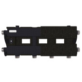 Модульный коллектор GIDRUSS MK-60-3D.EPP (до 60 кВт, магистраль G 1, 2+1 контура G 1, EPP-термоизоляция, 4D-кронштейны K.UMS, цвет черный муар с серебром, подключение для температурного датчика) (MK 6002T 20)