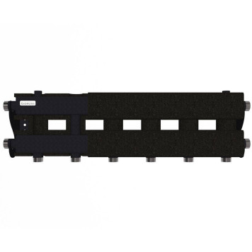 Модульный коллектор GIDRUSS MK-60-4D.EPP (до 60 кВт, магистраль G 1, 3+1 контура G 1, EPP-термоизоляция, 4D-кронштейны K.UMS, цвет черный муар с серебром, подключение для температурного датчика) (MK 6003T 20)