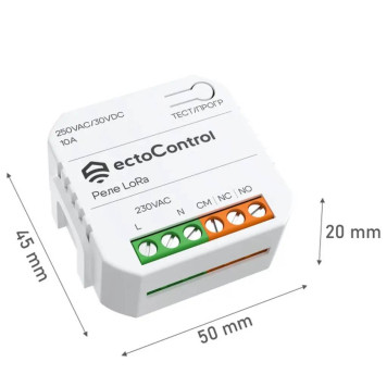 Беспроводное реле Ectocontrol 10А LoRa (ec01079)-2