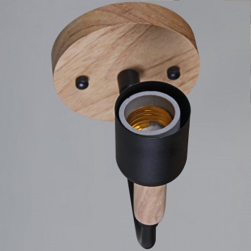 Бра 99960 99960-0.2-01 BK+WOOD-2