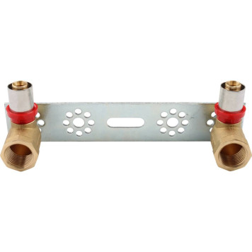 TIEMME Водорозетка двойная на планке 16х1/2-1