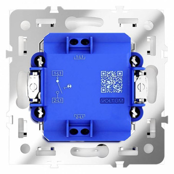 Выключатель одноклавишный с подсветкой без рамки Voltum S70 VLS010201-3