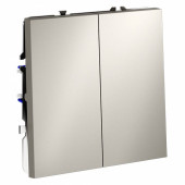 Выключатель проходной двухклавишный без рамки Voltum S70 VLS020303