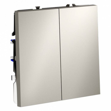 Выключатель проходной двухклавишный без рамки Voltum S70 VLS020303