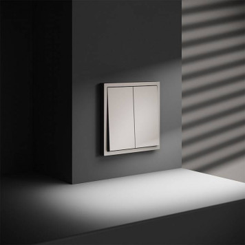 Выключатель проходной двухклавишный без рамки Voltum S70 VLS020303-5