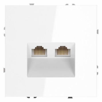 Розетка двойная Ethernet RJ-45 без рамки Voltum S70 VLS060201-1
