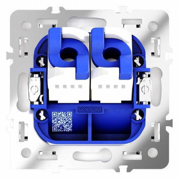 Розетка двойная Ethernet RJ-45 без рамки Voltum S70 VLS060201-3