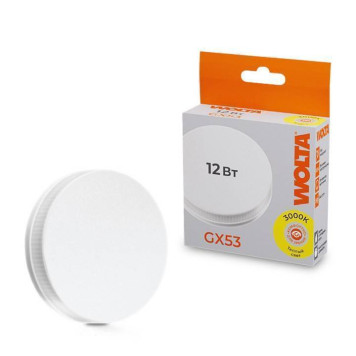 Лампа светодиодная Wolta GX53 12Вт 3000K 25Y75R12GX53-1