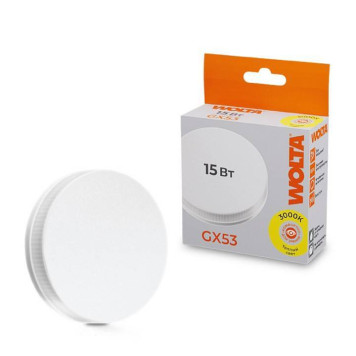 Лампа светодиодная Wolta GX53 15Вт 3000K 25Y75R15GX53-1