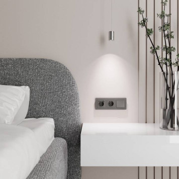 Клавиша для выключателя перекрестного Werkel Графит акрил W1119044-1