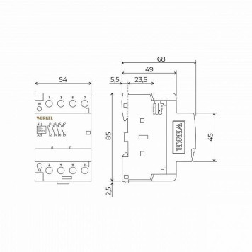 Контактор трехмодульный Werkel Контакторы W943M63O-1