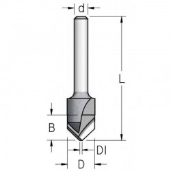 Фреза для гибки облицовочных плит Alucobond Dimar D13 Угол 90 S8 VE90125 (VE90125)