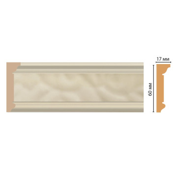 Плинтус потолочный DECOMASTER D216-61 (60*17*2400мм)