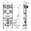 TECE Модуль для установки подв. унитаза TOTO Neorest, высота h1120мм, с креплением к стене