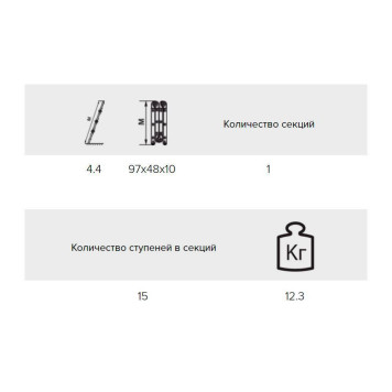 Лестница телескопическая Алюмет 4,4 м-1