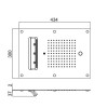 Carimali MyDream Верхний душ 450х300 мм, потолочный, 121 форсунка, 3 потока воды: дождь, каскад, распылители, 2 й каскад, хромотерапия, цвет: хром. 23079XN/S-CRX, 0P001-CR